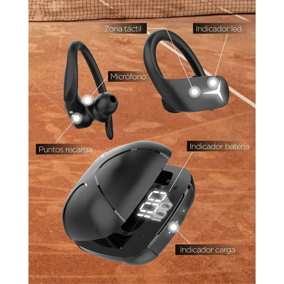 Sports Headphones KSIX Sport Buds 2 700 mAh - Yestore