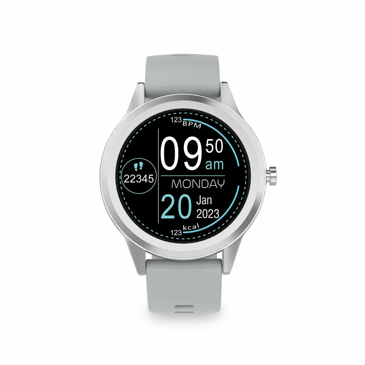 Smartwatch KSIX Globe Argento Impermeabile e Multifunzione - Yestore