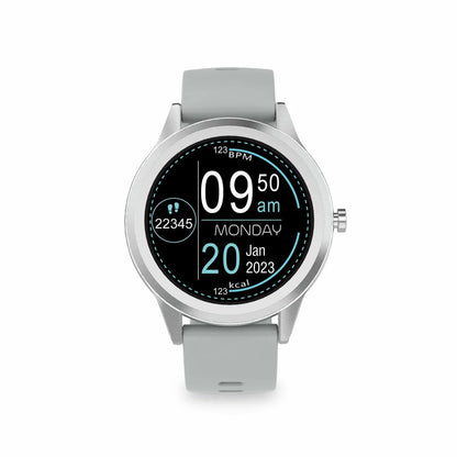 Smartwatch KSIX Globe Argento Impermeabile e Multifunzione - Yestore