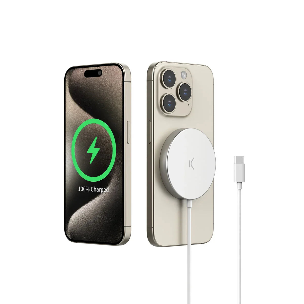 Caricabatterie Senza Fili KSIX MagniBoost Bianco - Yestore