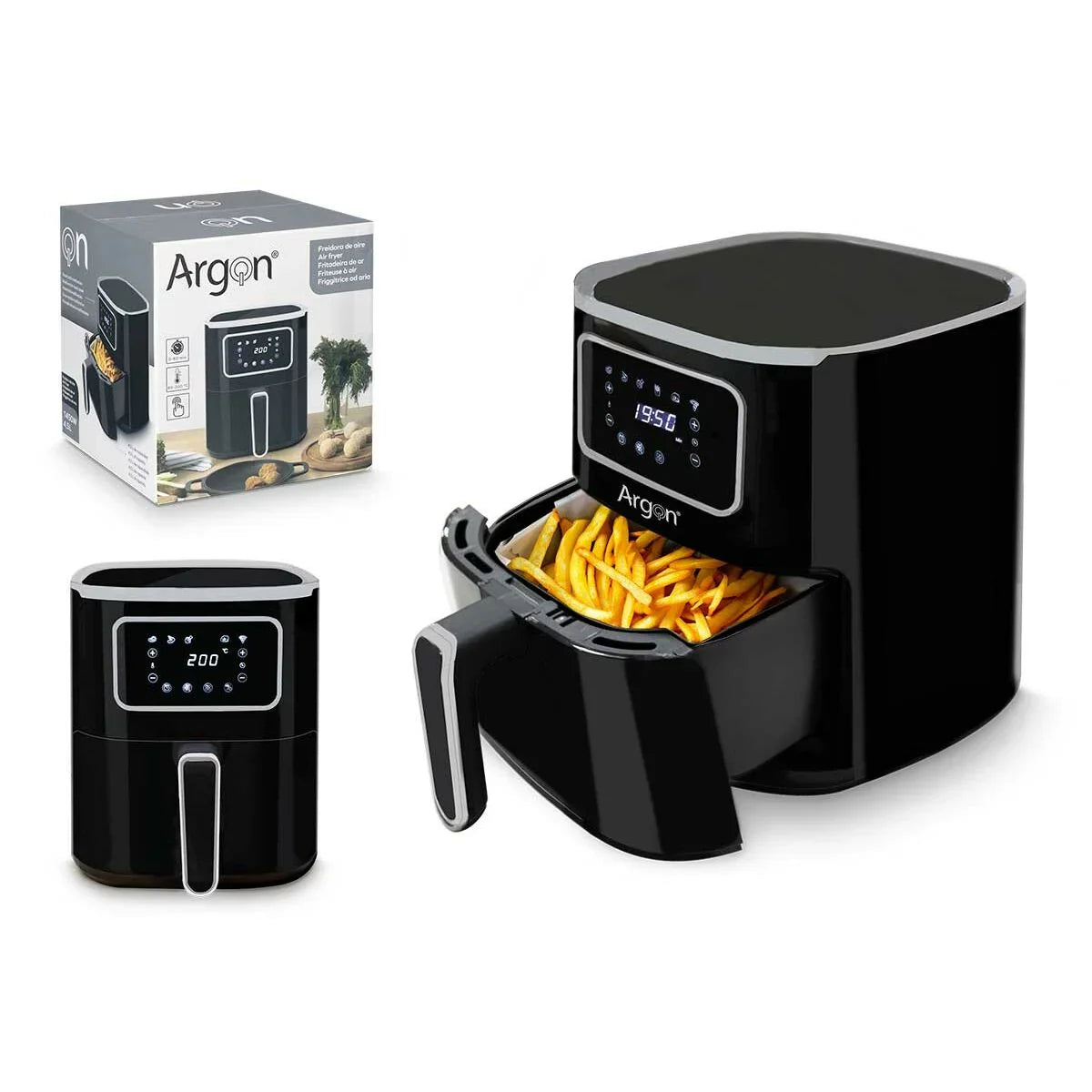 Air Fryer Argon CK73790(134) Black 1450 W 4,5 L - Yestore