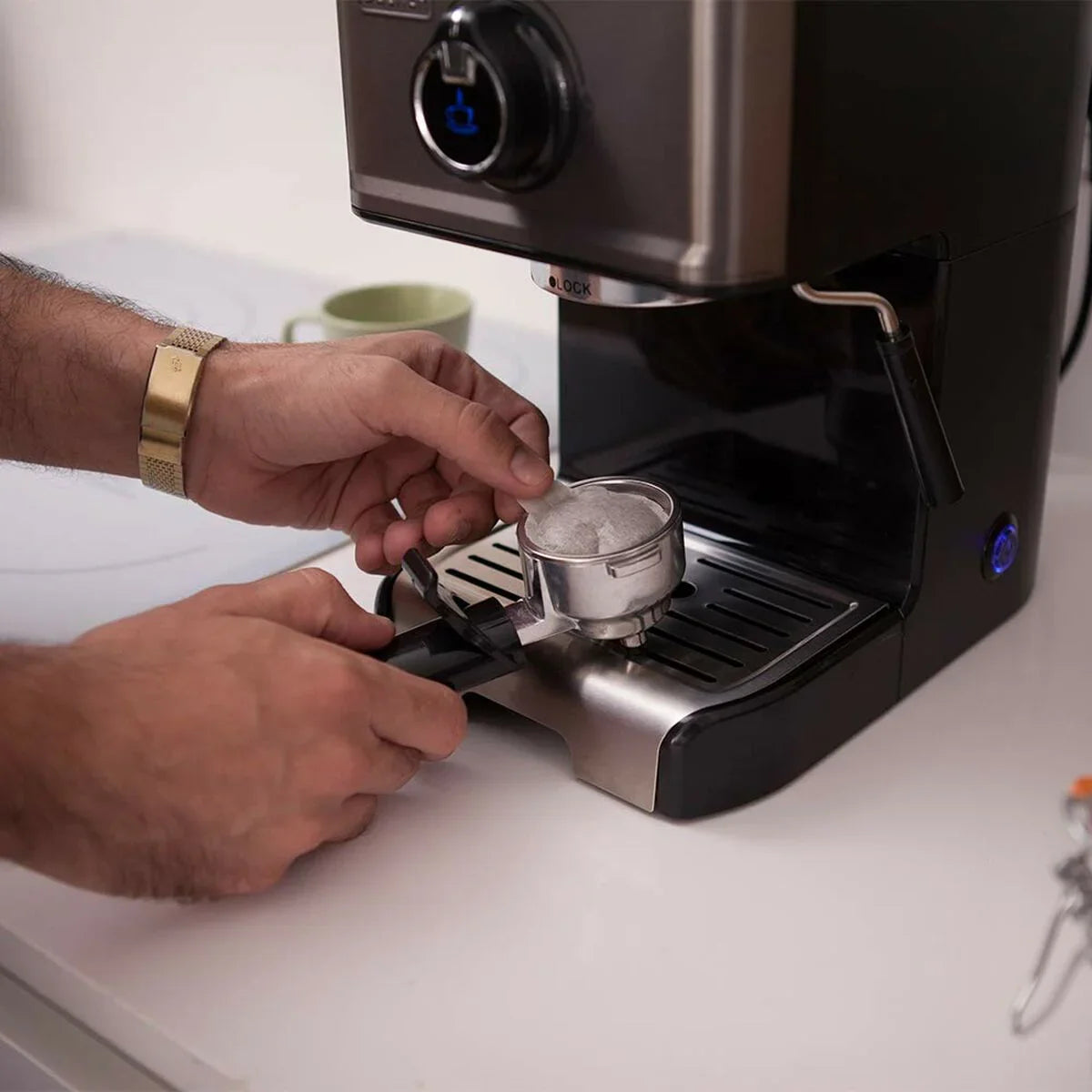 Caffettiera Express a Leva Black & Decker ES9200010B Nero Argentato 1,2 L - Yestore