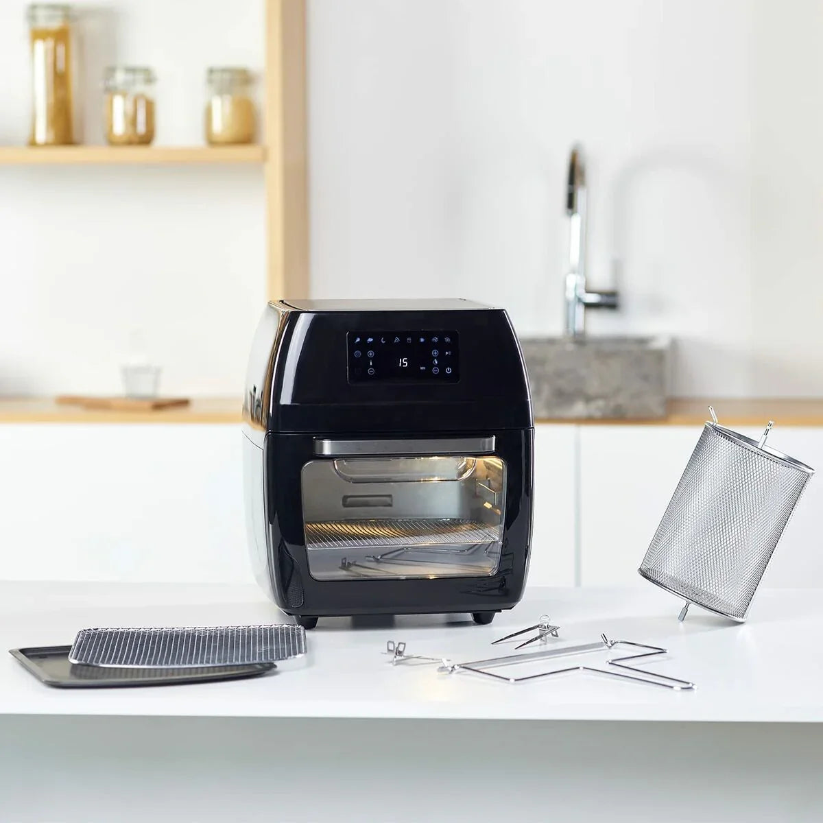 Friggitrice ad Aria Black & Decker BXAFO1200E Nero 1700 W 12 L - Yestore