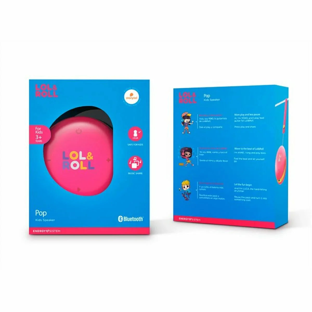 Altoparlante Bluetooth Portatile Energy Sistem Lol&Roll Pop Rosa 5 W - Yestore