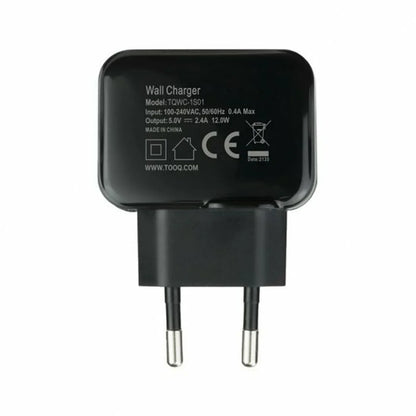 Caricabatterie da Parete TooQ TQWC-1S01 Nero 12 W - Yestore
