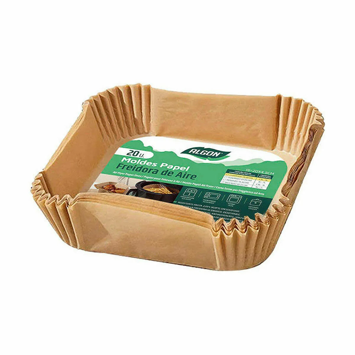 Air fryer paper Algon 20 cm No-Oil Fryer (24 Units) - Yestore