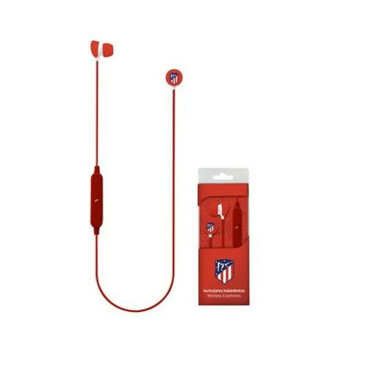 Auricolare Bluetooth Sportivo con Microfono Atlético Madrid Rosso - Yestore