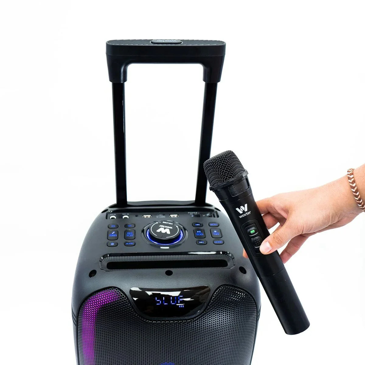 Altoparlante Bluetooh Portatile con Microfono Woxter Rock'n'Roller ST Nero - Yestore