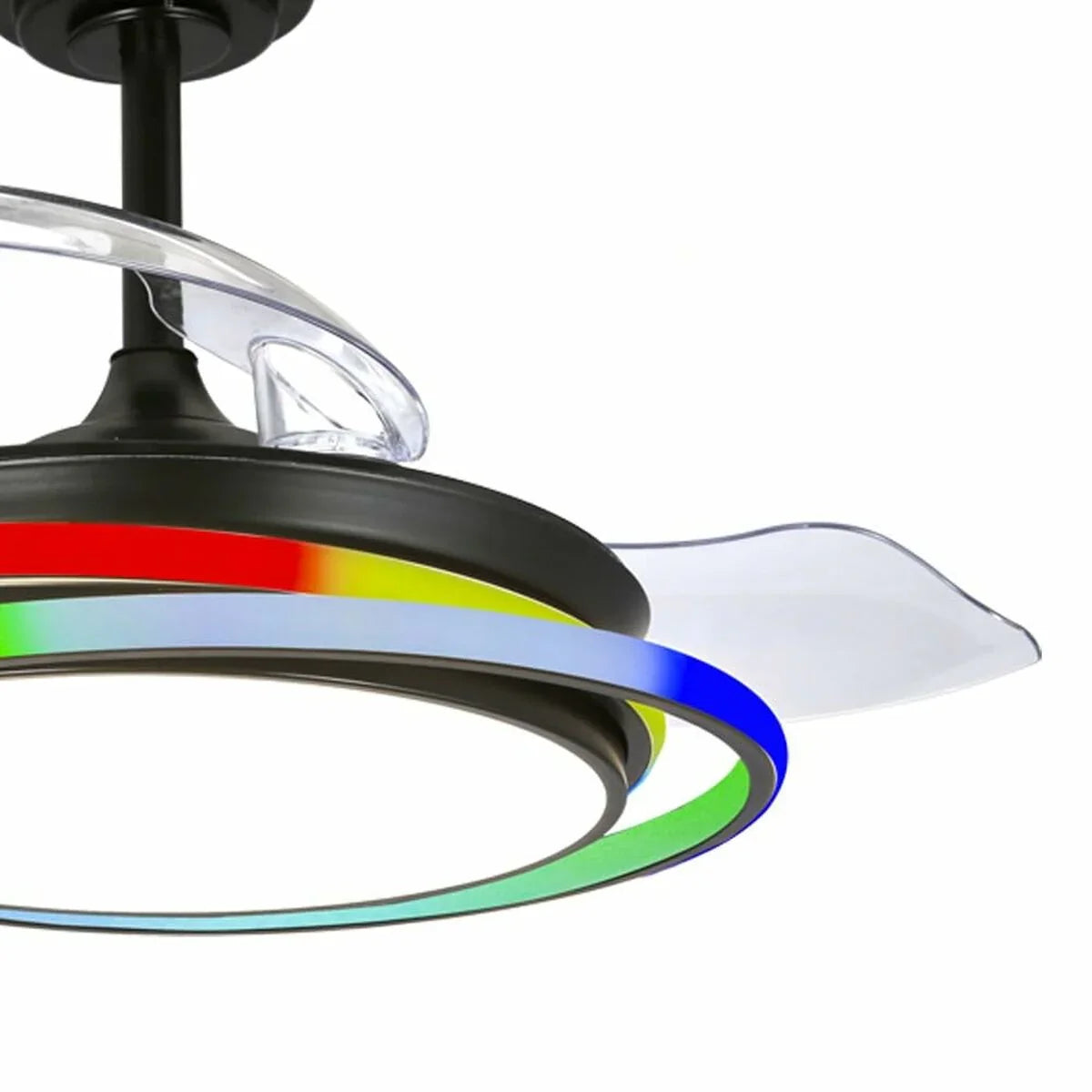 Ventilatore da Soffitto CristalRecord ANTILA MINI RGB BK RETRAC Nero - Yestore