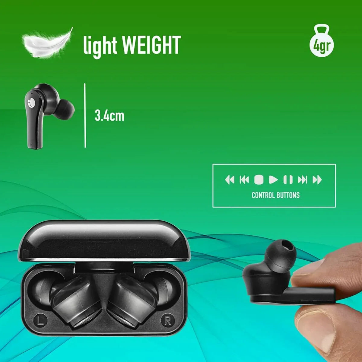 Auricolari Bluetooth NGS ARTICABLOOMBLACK Nero - Yestore