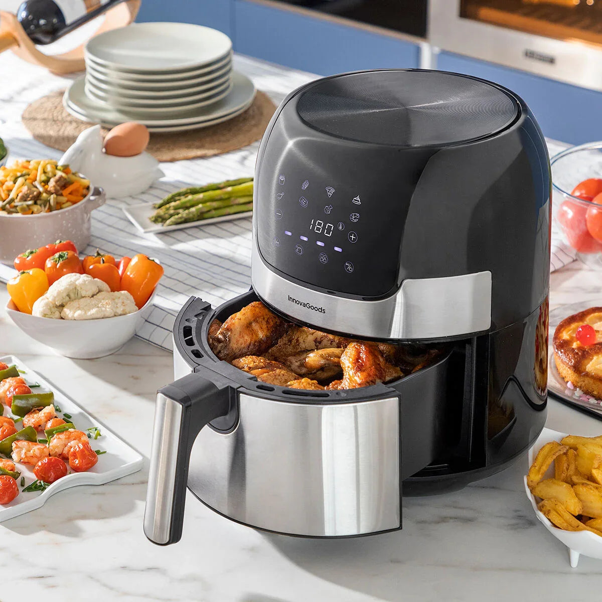 Air Fryer InnovaGoods Fryinn 3500 Black 1400 W 3,5 L Stainless steel - Yestore