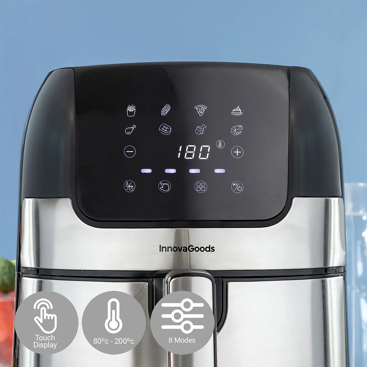 Air Fryer InnovaGoods Fryinn 3500 Black 1400 W 3,5 L Stainless steel - Yestore