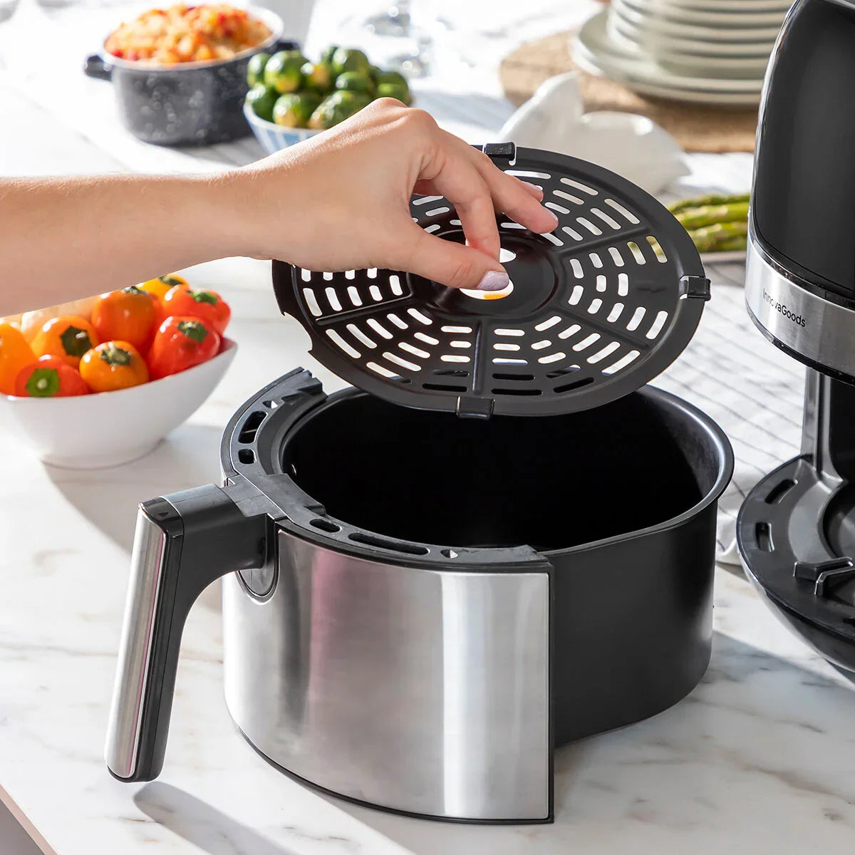 Air Fryer InnovaGoods Fryinn 3500 Black 1400 W 3,5 L Stainless steel - Yestore