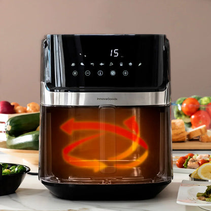 Friggitrice ad Aria InnovaGoods Fryinn Pro 5500 Nero 5,5 L - Yestore