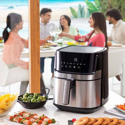 Friggitrice ad Aria InnovaGoods Fryinn Pro 5500 Nero 5,5 L - Yestore