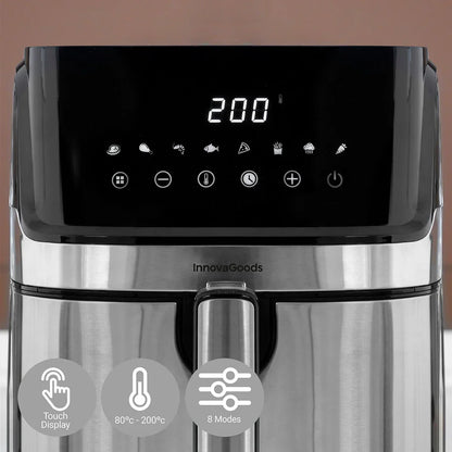 Friggitrice ad Aria InnovaGoods Fryinn Pro 5500 Nero 5,5 L - Yestore