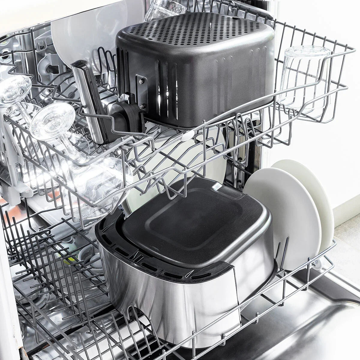 Friggitrice ad Aria InnovaGoods Fryinn Pro 5500 Nero 5,5 L - Yestore