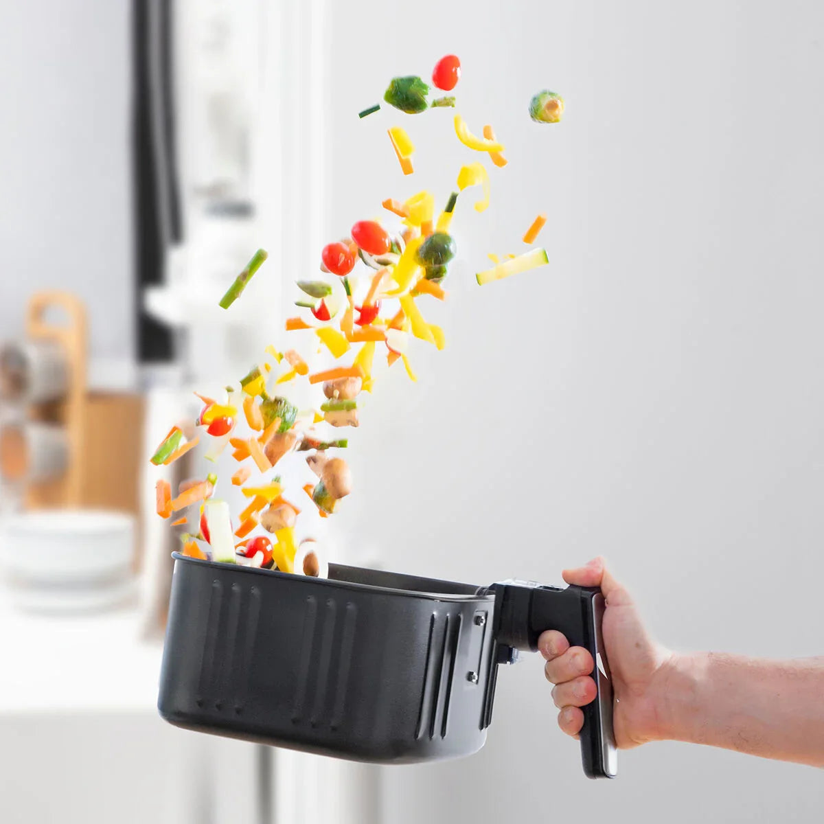 Friggitrice ad Aria InnovaGoods Fryinn Pro 5500 Nero 5,5 L - Yestore