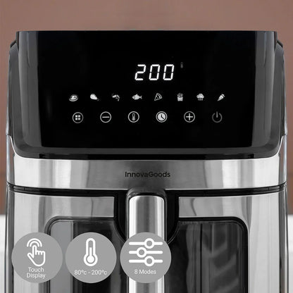 Air Fryer InnovaGoods Fryinn View 6500 Black 1700 W 6,5 L Stainless steel - Yestore