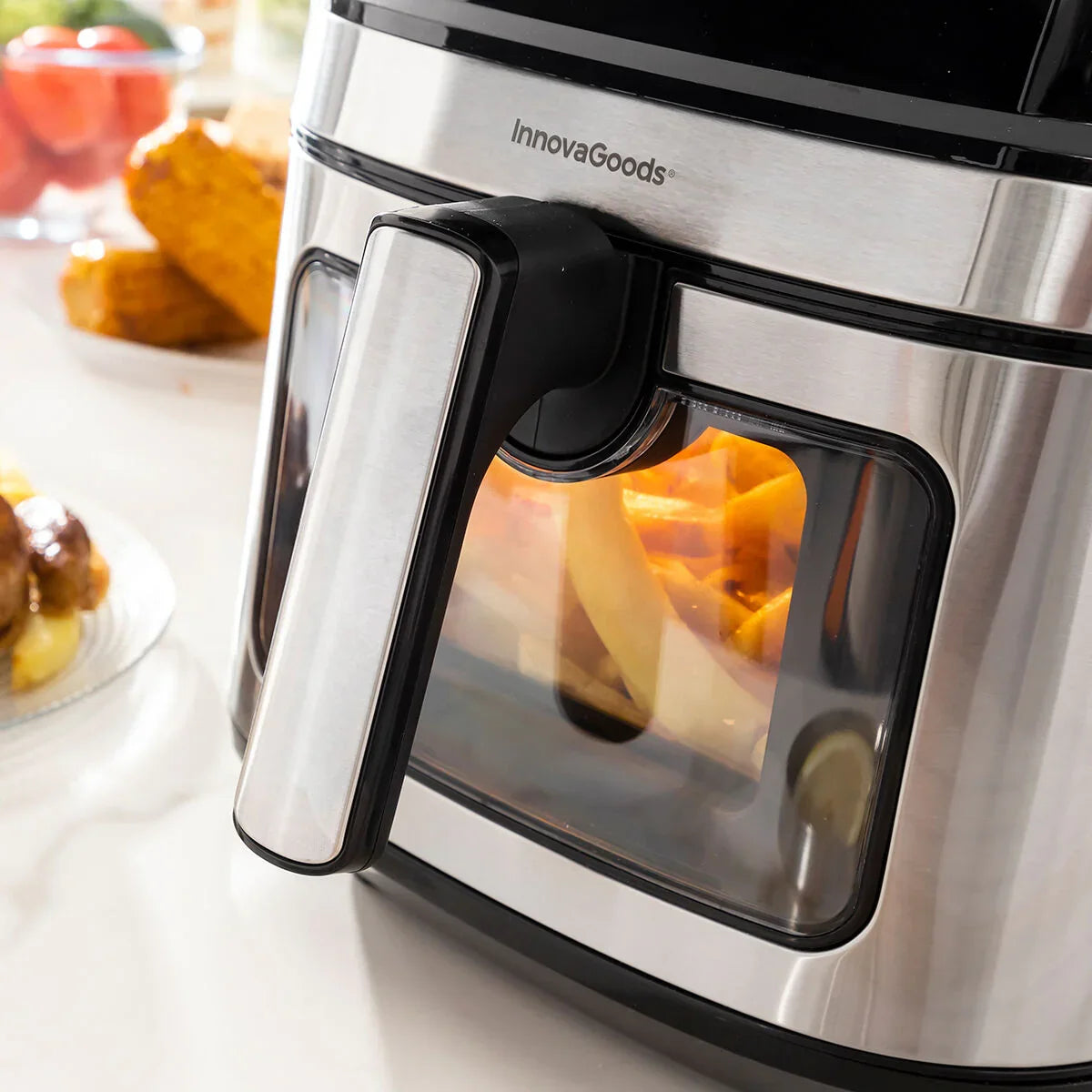 Air Fryer InnovaGoods Fryinn View 6500 Black 1700 W 6,5 L Stainless steel - Yestore