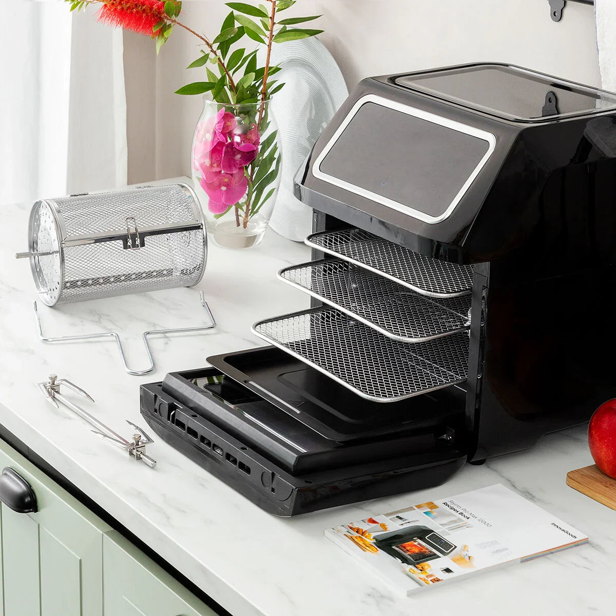Air Fryer InnovaGoods Fryinn Pro Max 12000 Black 1800 W 12 L Stainless steel - Yestore