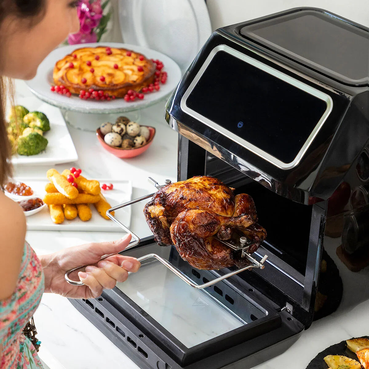 Air Fryer InnovaGoods Fryinn Pro Max 12000 Black 1800 W 12 L Stainless steel - Yestore