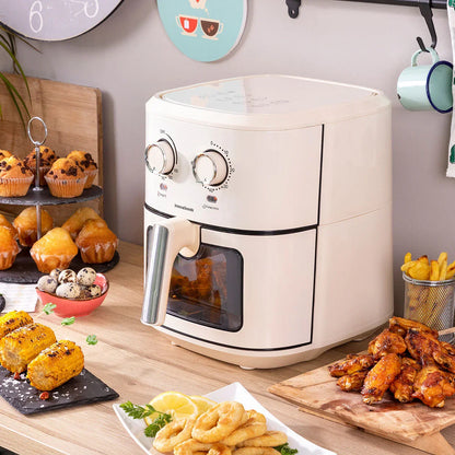 Air Fryer InnovaGoods Vynner Pro 6500 Cream 1700 W 6,5 L Stainless steel - Yestore