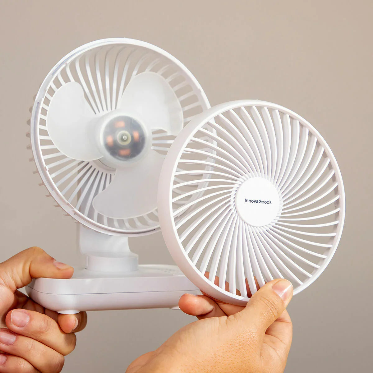 Ventilatore da Scrivania Ricaricabile Fanrec InnovaGoods Ø5,4'' 3600 mAh / 13,3 W - Yestore