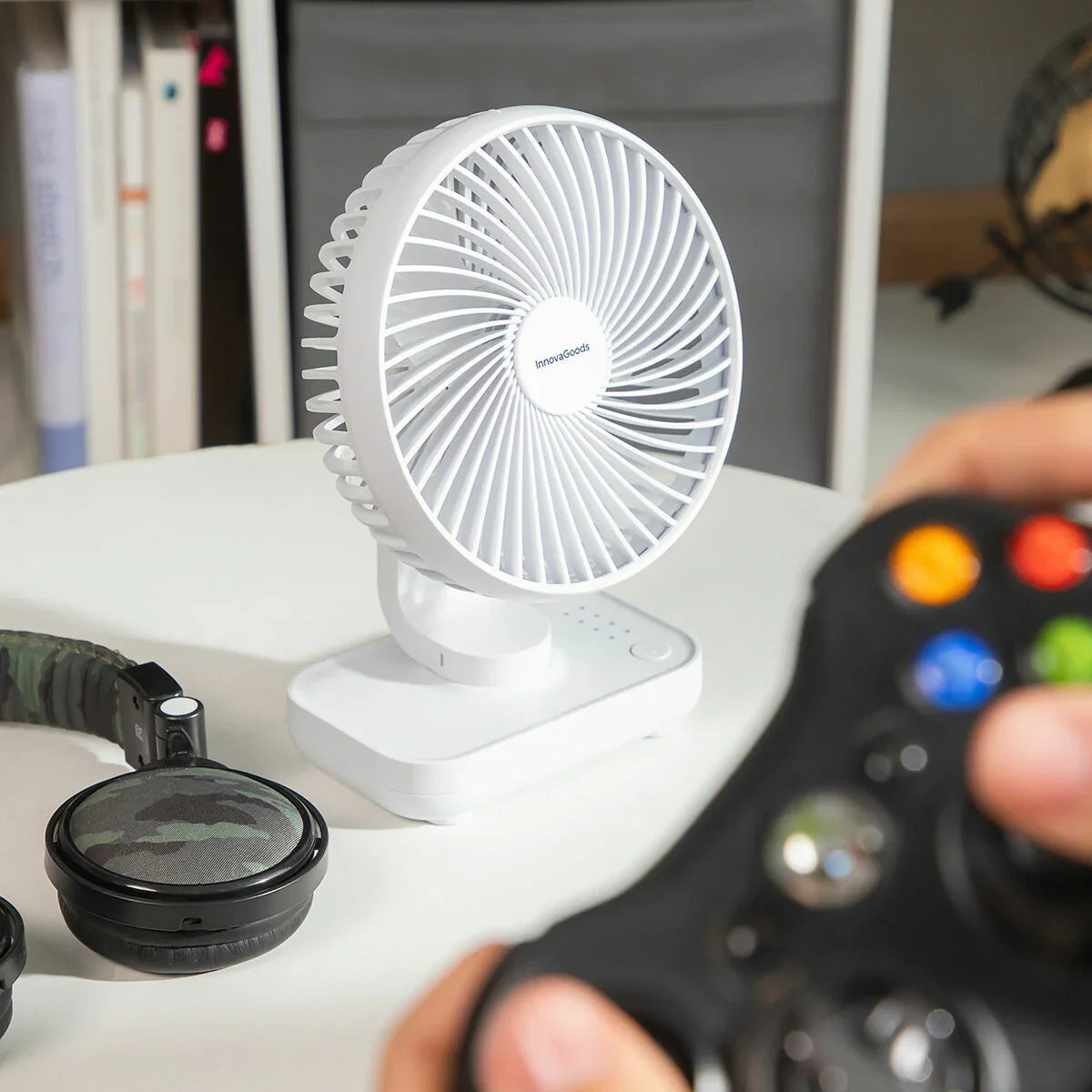 Ventilatore da Scrivania Ricaricabile Fanrec InnovaGoods Ø5,4'' 3600 mAh / 13,3 W - Yestore