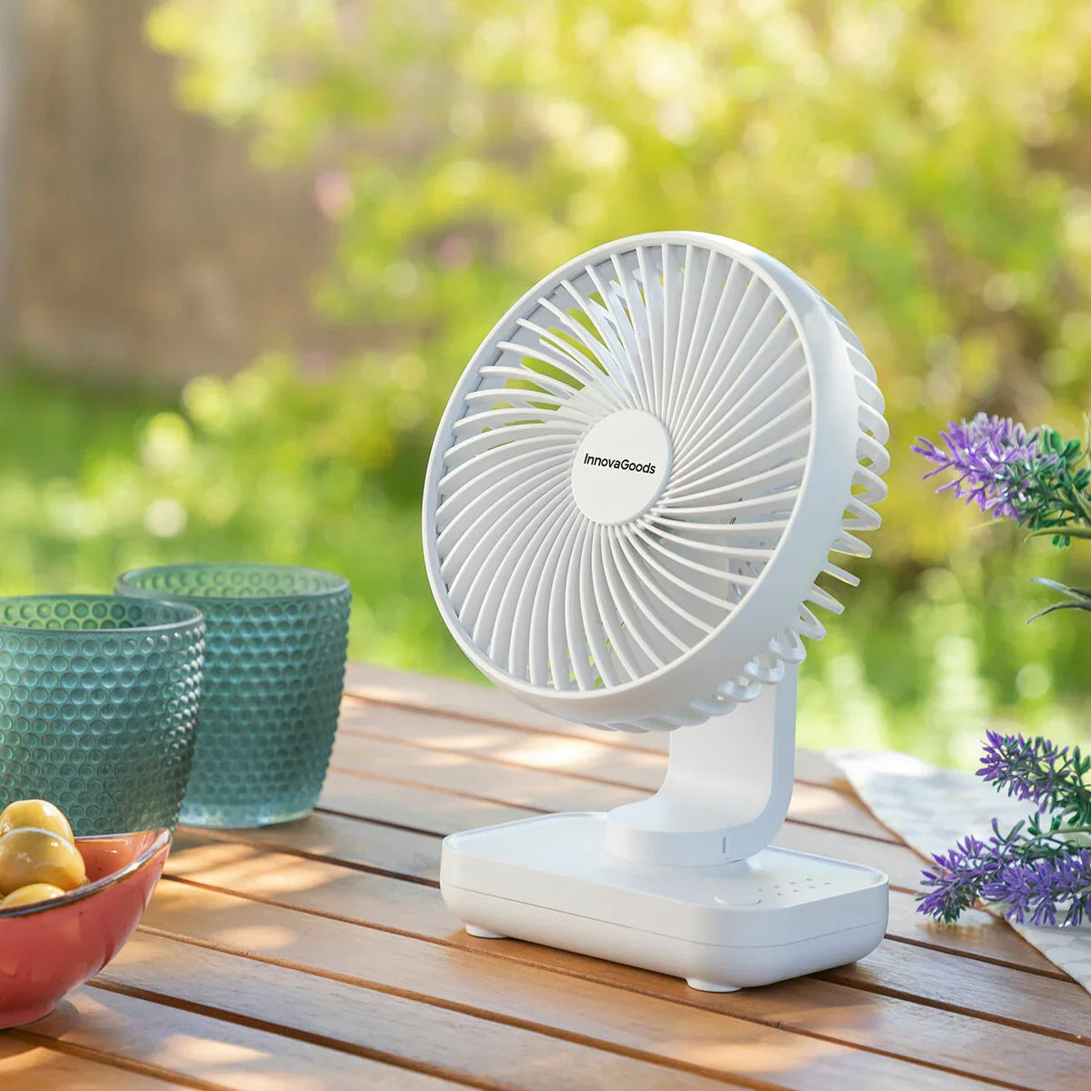 Ventilatore da Scrivania Ricaricabile Fanrec InnovaGoods Ø5,4'' 3600 mAh / 13,3 W - Yestore