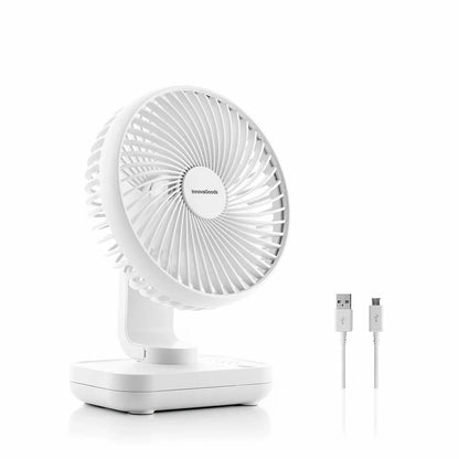 Ventilatore da Scrivania Ricaricabile Fanrec InnovaGoods Ø5,4'' 3600 mAh / 13,3 W - Yestore