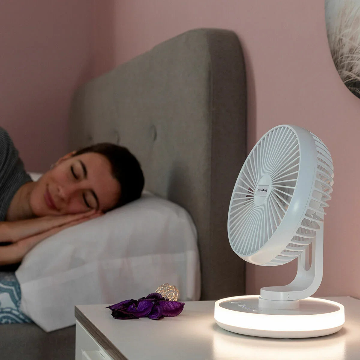 Ventilatore da Scrivania Ricaricabile con LED FanLed InnovaGoods Ø6,6'' 4000 mAh - Yestore