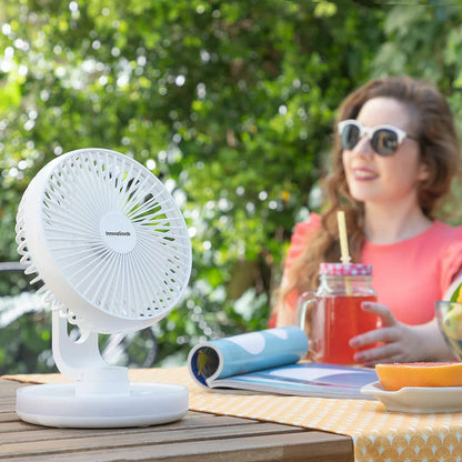 Ventilatore da Scrivania Ricaricabile con LED FanLed InnovaGoods Ø6,6'' 4000 mAh - Yestore