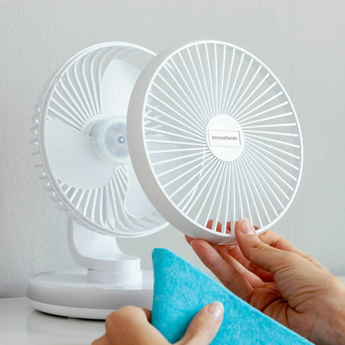 Ventilatore da Scrivania Ricaricabile con LED FanLed InnovaGoods Ø6,6'' 4000 mAh - Yestore