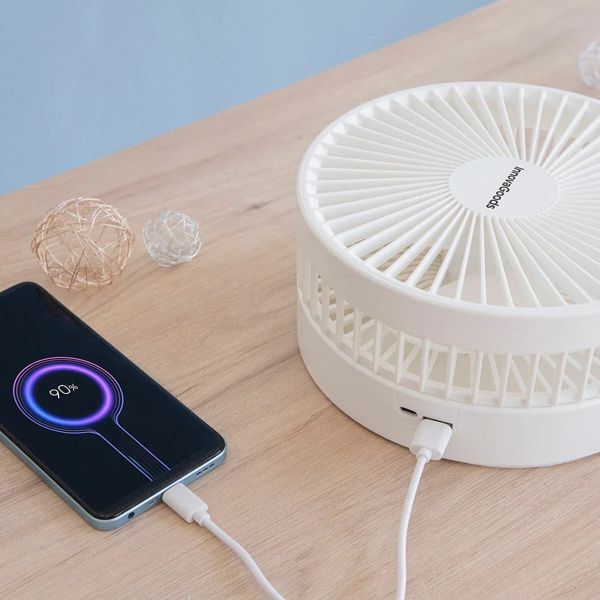 Ventilatore Ricaricabile Pieghevole 3 in 1 Fandle InnovaGoods Ø7,7'' 7200 mAh - Yestore