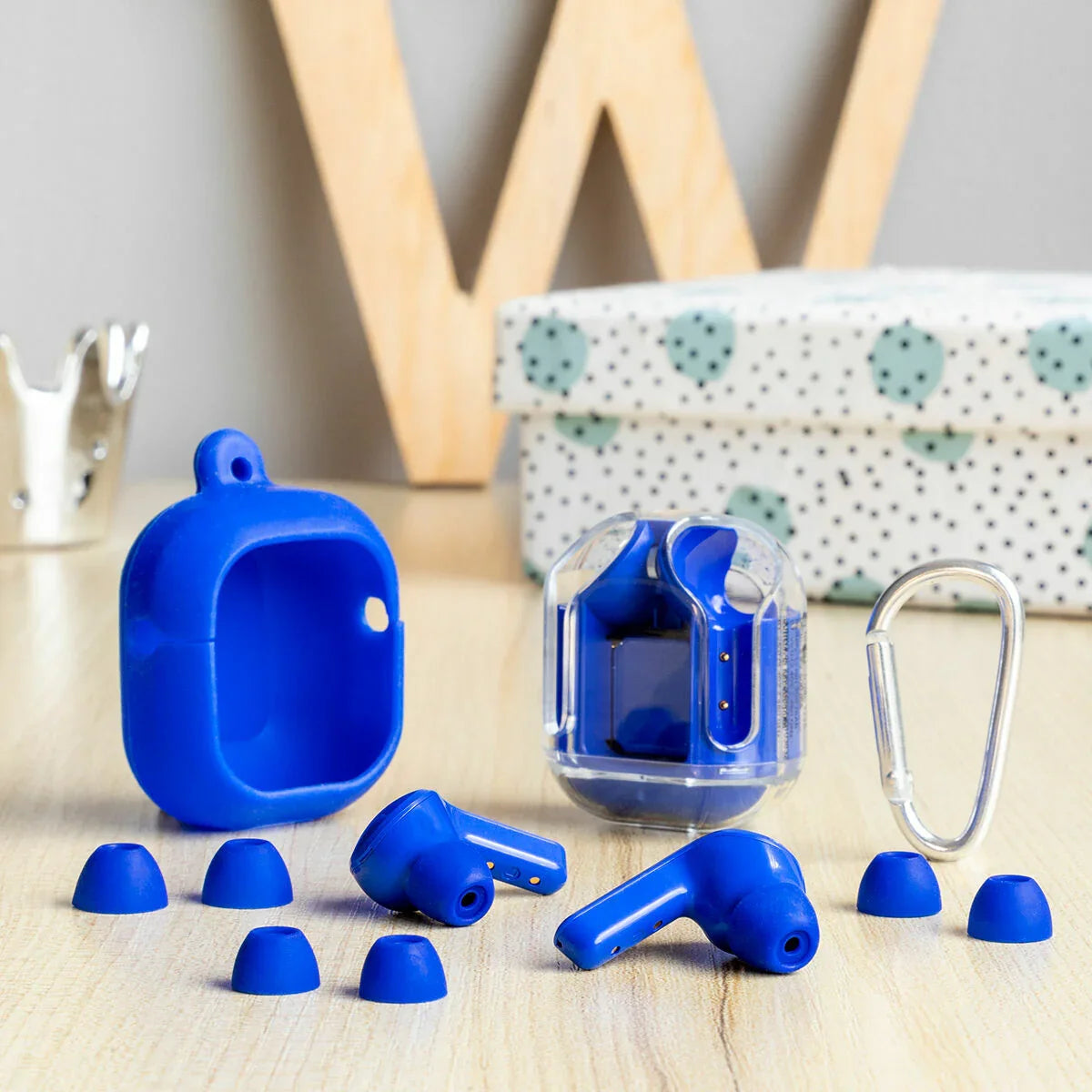 Wireless Earphones with Charging Case Blue InnovaGoods - Yestore