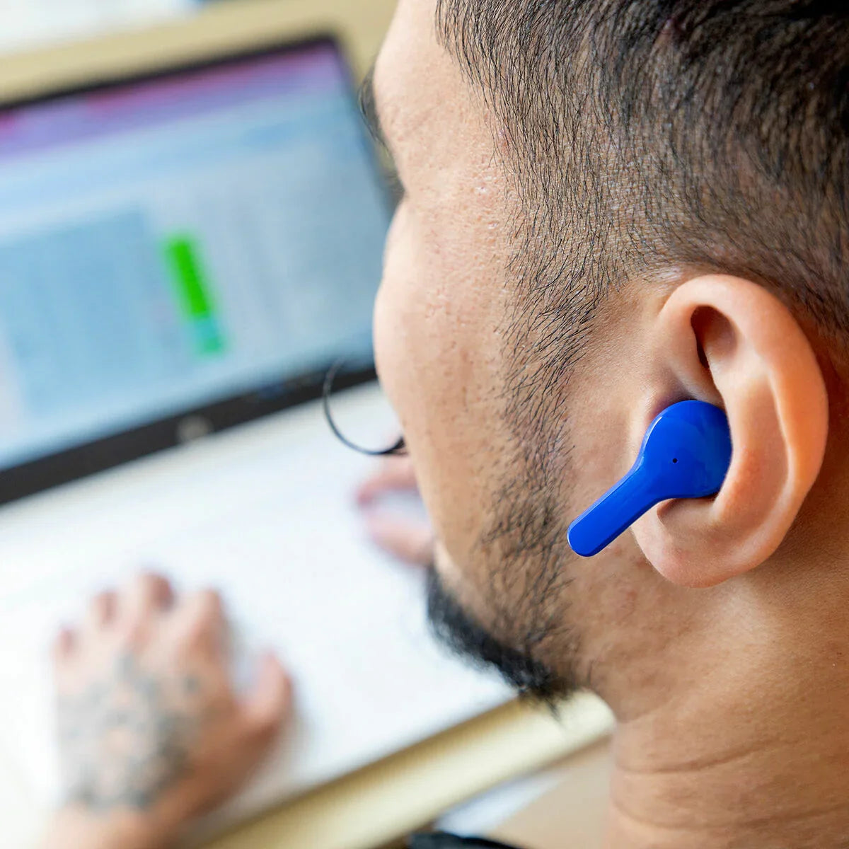 Wireless Earphones with Charging Case Blue InnovaGoods - Yestore