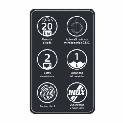 Caffettiera Express a Leva Orbegozo 18309 Nero - Yestore