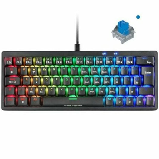 Tastiera per Giochi Mars Gaming MKMINIPROBES Nero Qwerty US - Yestore
