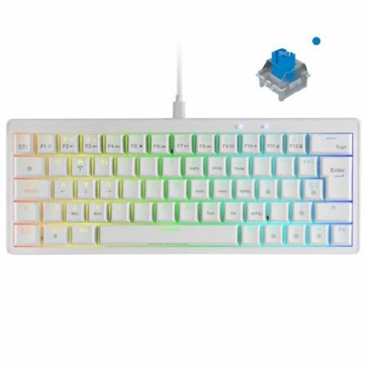 Tastiera per Giochi Mars Gaming MKMINIPROWBES Bianco Qwerty US - Yestore