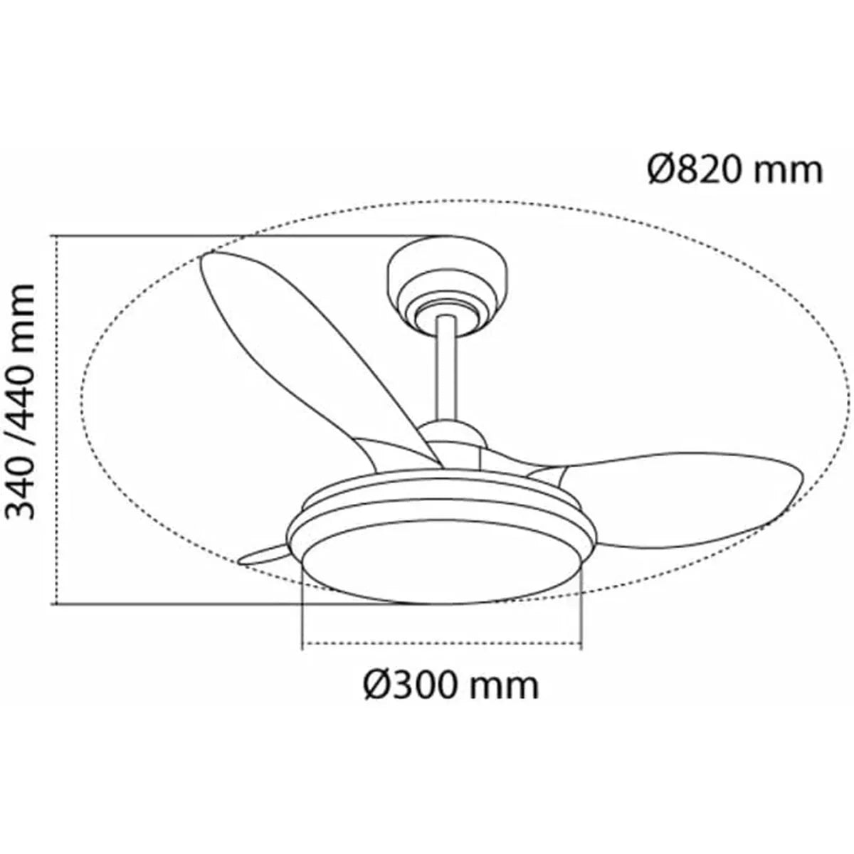 Ventilatore da Soffitto CristalRecord STEL EVO MINI RGB RETRAC Trasparente - Yestore
