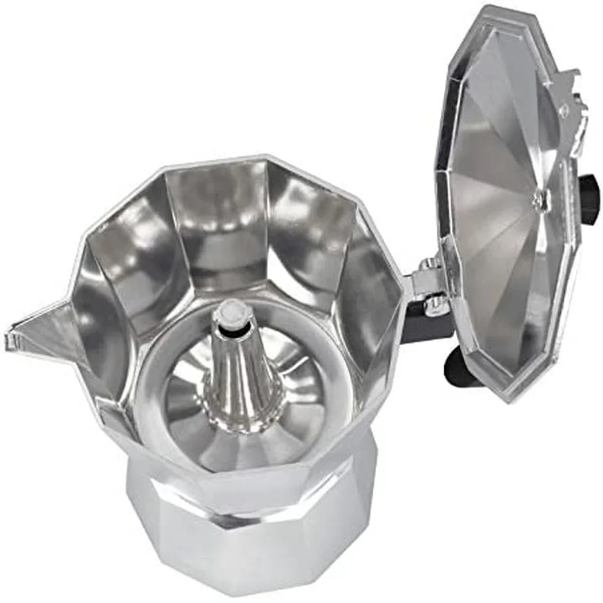 Italian Coffee Pot JATA CCA6 * Silver 6 Cups Aluminium - Yestore
