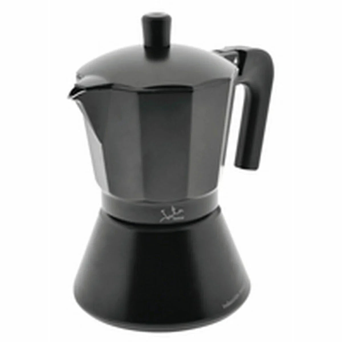 Italian Coffee Pot JATA CFI6 Black Aluminium 6 Cups 1 L - Yestore