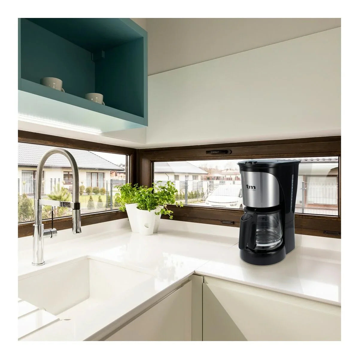 Drip Coffee Machine TM Electron 1000W 1,5 L 12 Cups - Yestore
