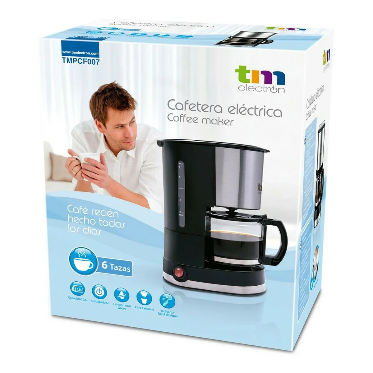 Drip Coffee Machine TM Electron 0,6 L 6 Cups - Yestore