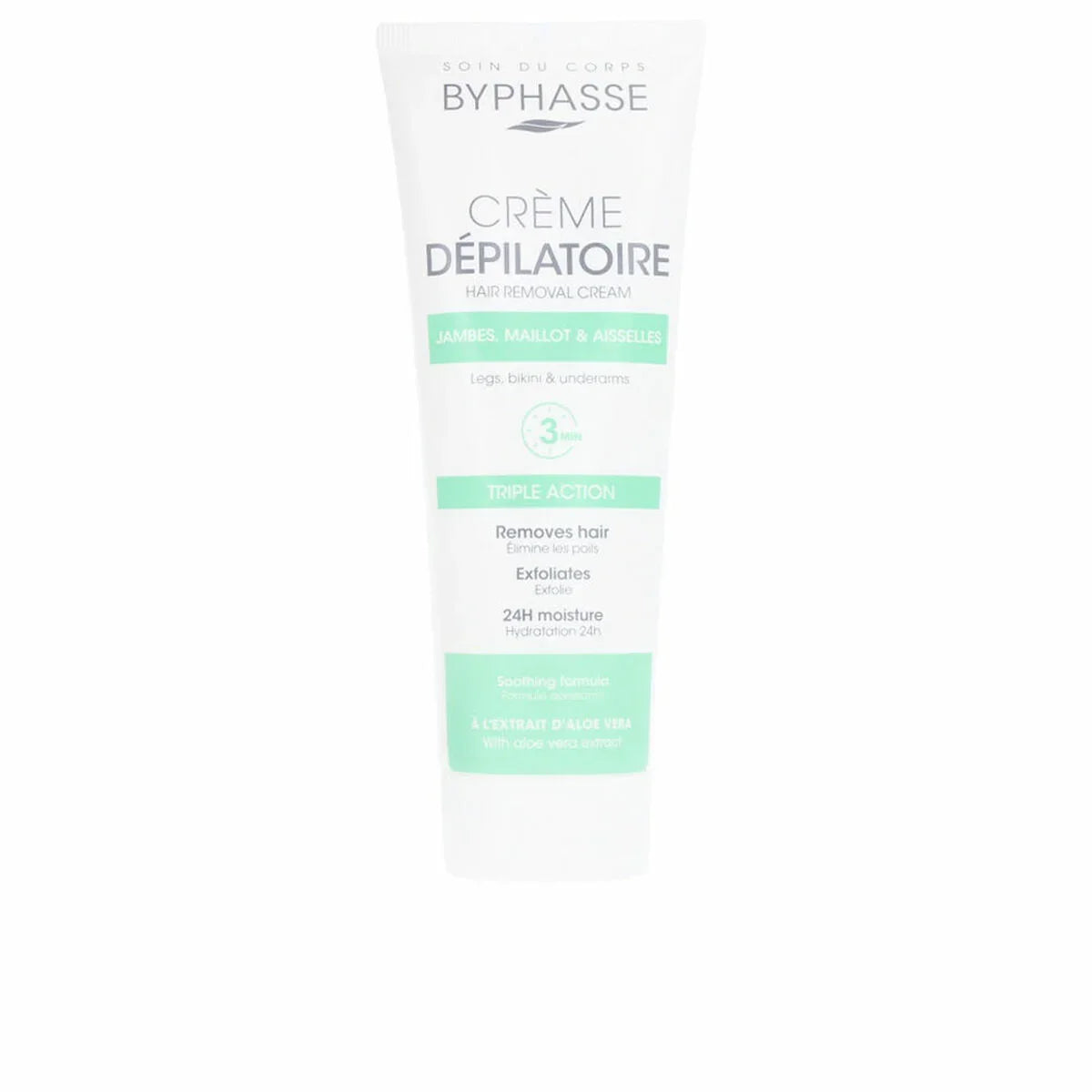 Crema Depilatoria Corpo Byphasse Aloe Vera 125 ml - Yestore
