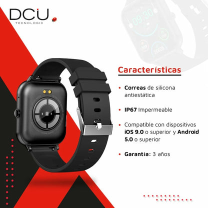 Smartwatch DCU CURVED GLASS PRO 1,83" Nero - Yestore