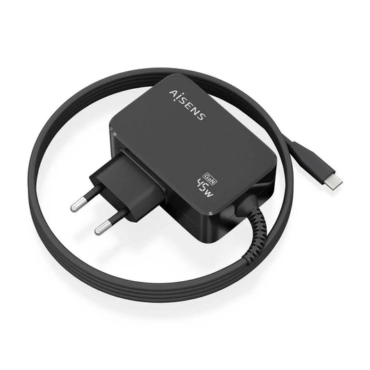 Caricabatterie da Parete Aisens ASCH-1PD45WL032-BK Nero 45 W (1 Unità) - Yestore