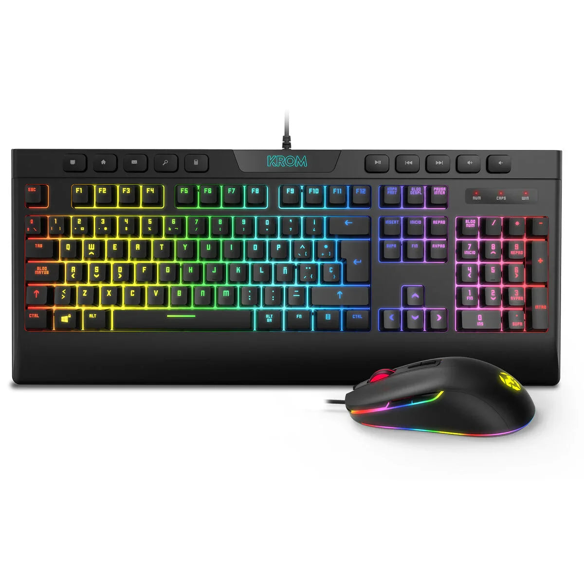 Tastiera e Mouse Gaming Krom Kalyos Nero - Yestore