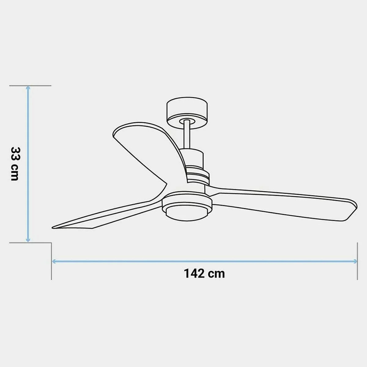 Ventilatore da Soffitto Universal Blue ALM 4056 3A 70W (142 cm) - Yestore
